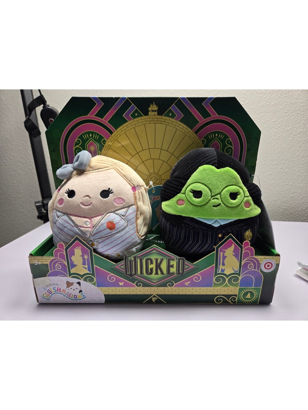Disney Squishmallows Wicked Elphaba and Glinda plush set